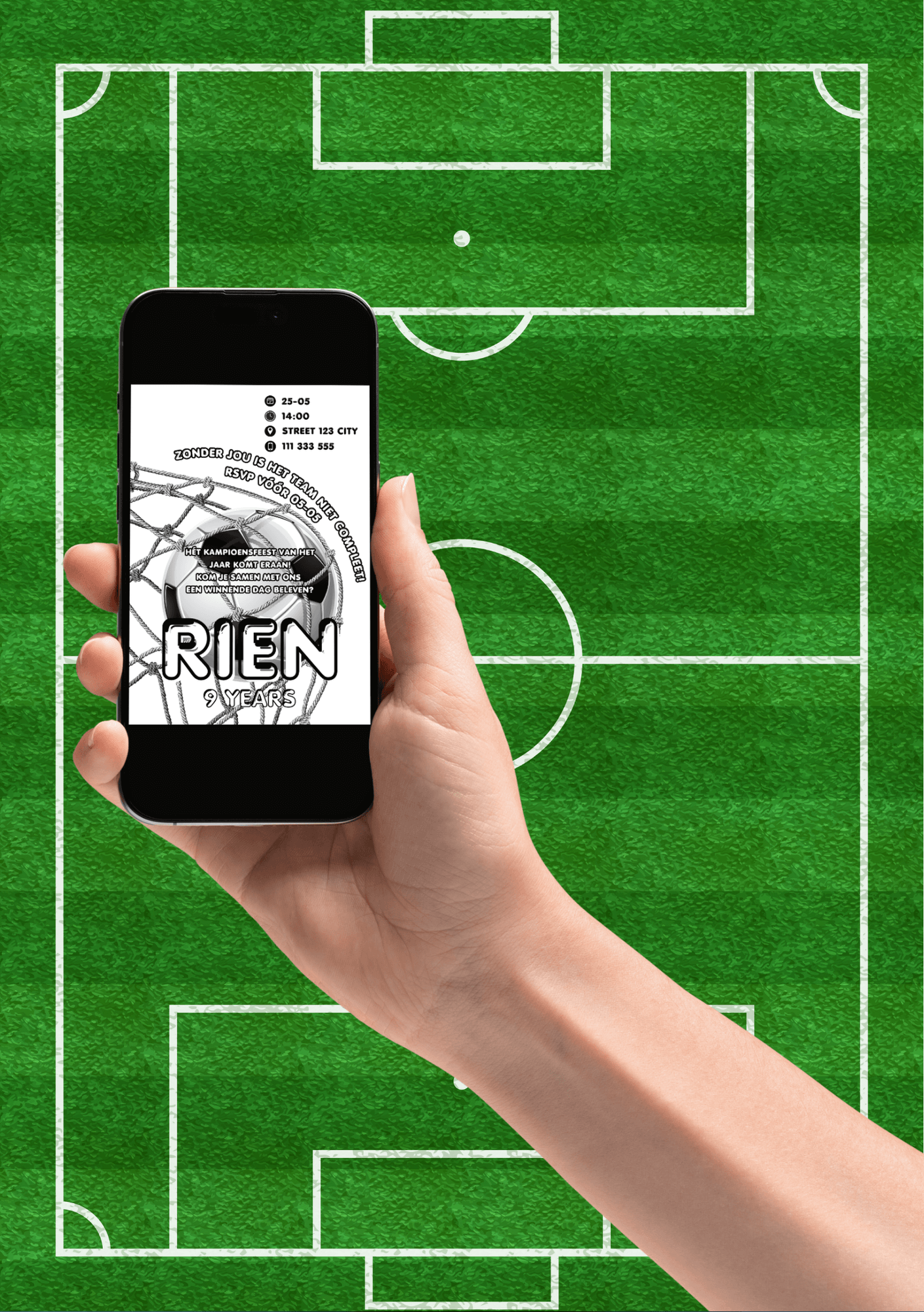 Personalized Voetbal Party Invitations – Digital Download