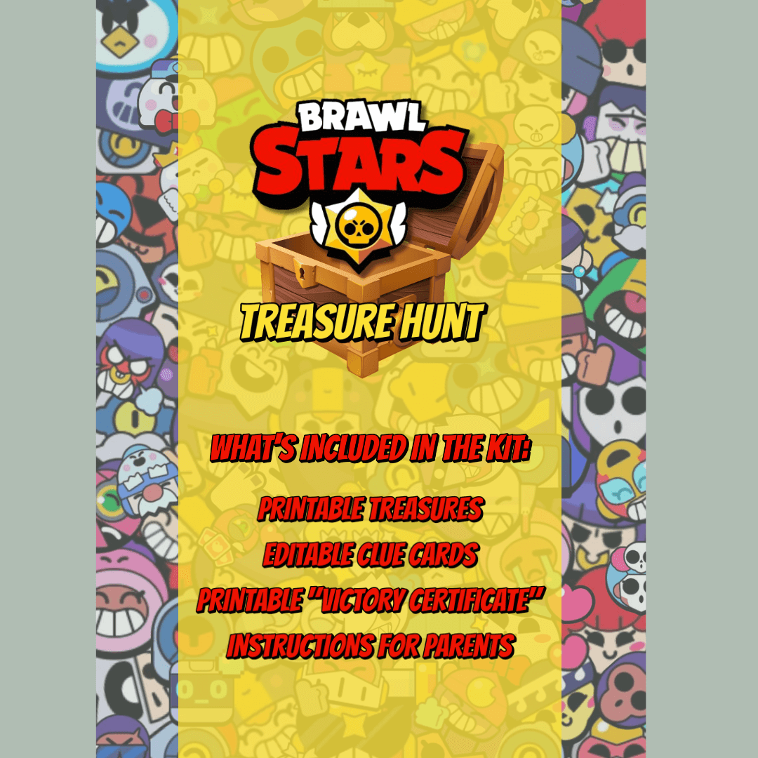 Brawl Stars Treasure Hunt + Certificate – Printable Party Game