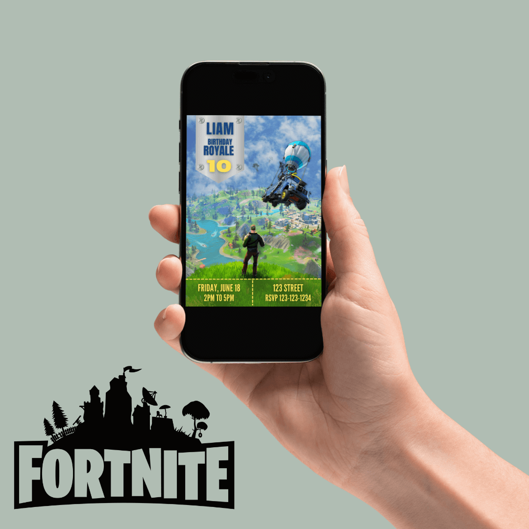 Fortnite Birthday Invitation – Editable & Instant Download! 🎮✨