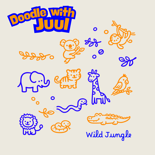 Wild Jungle Doodle Pack – Printable Drawing Sheets