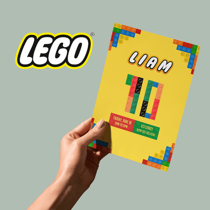 Lego Birthday Invitation – Editable & Instant Download!