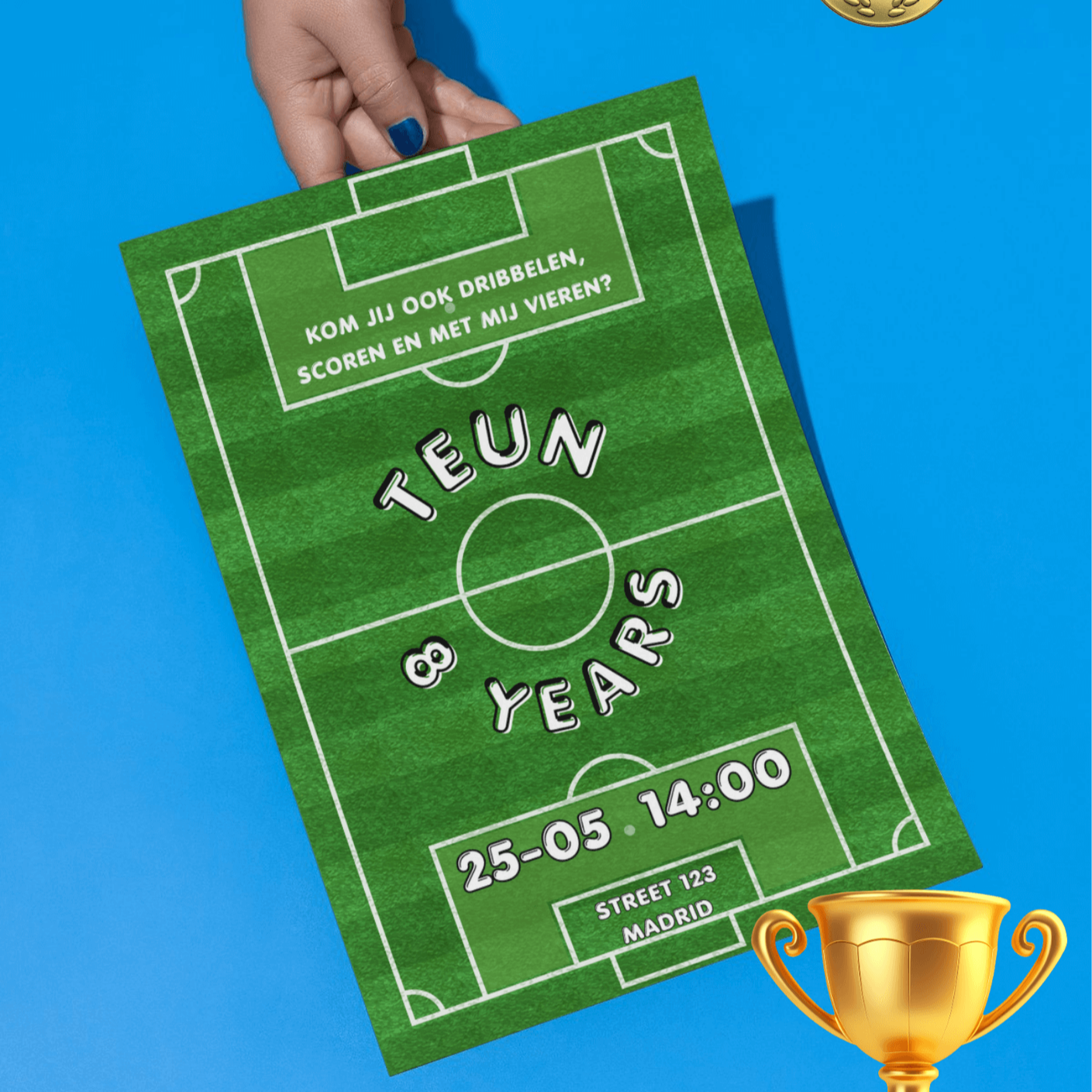 Personalized Voetbal Party Invitations – Digital Download