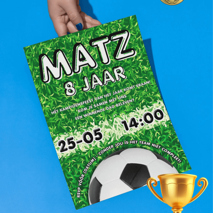 Personalized Voetbal Party Invitations – Digital Download